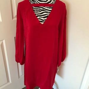 NWT Amanda Uprichard Red Silk Dress